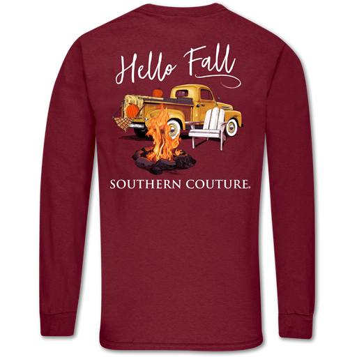 SALE Southern Couture Classic Hello Fall Bonfire - Adult & Kids T-Shirts, Sweatshirts & Hoodies apparel design preview 1