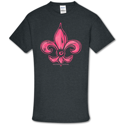 Southern Couture Soft Collection Pink Fleur De Lis - Adult & Kids T-Shirts, Sweatshirts & Hoodies apparel design preview 1