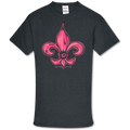 Southern Couture Soft Collection Pink Fleur De Lis - Adult & Kids T-Shirts, Sweatshirts & Hoodies apparel design preview 1