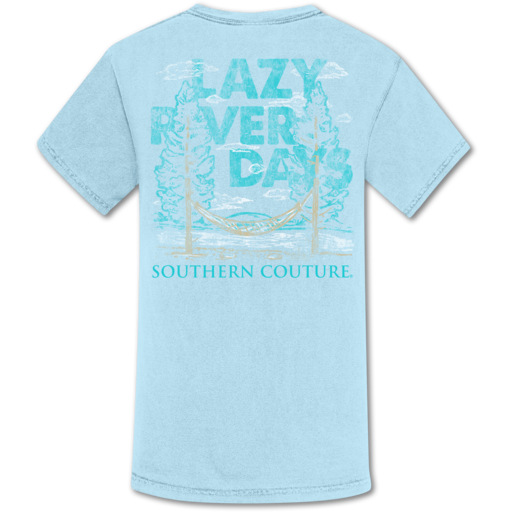 SALE Southern Couture Lazy River Days Comfort Colors - Adult & Kids T-Shirts, Sweatshirts & Hoodies apparel design preview 2