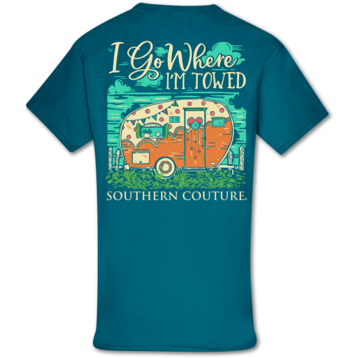 Southern Couture Classic Where I'm Towed Camper - Adult & Kids T-Shirts, Sweatshirts & Hoodies apparel design preview 1