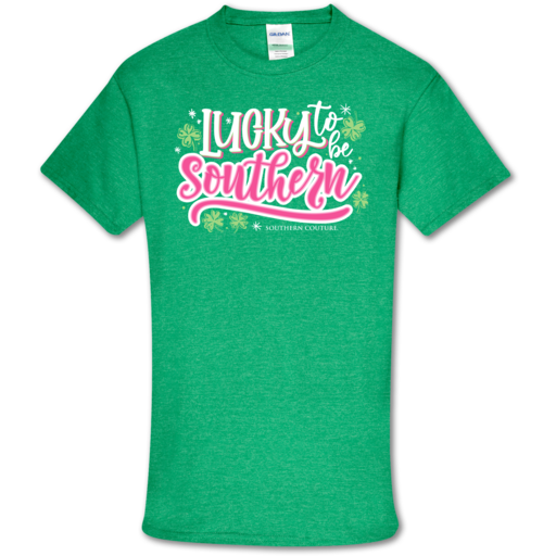 Southern Couture Soft Collection Lucky to be Irish - Adult & Kids T-Shirts, Sweatshirts & Hoodies apparel design preview 1