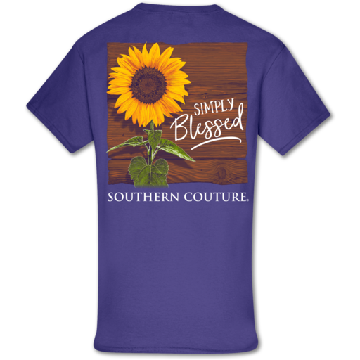 Southern Couture Classic Simply Blessed Sunflower - Adult & Kids T-Shirts, Sweatshirts & Hoodies apparel design preview 1