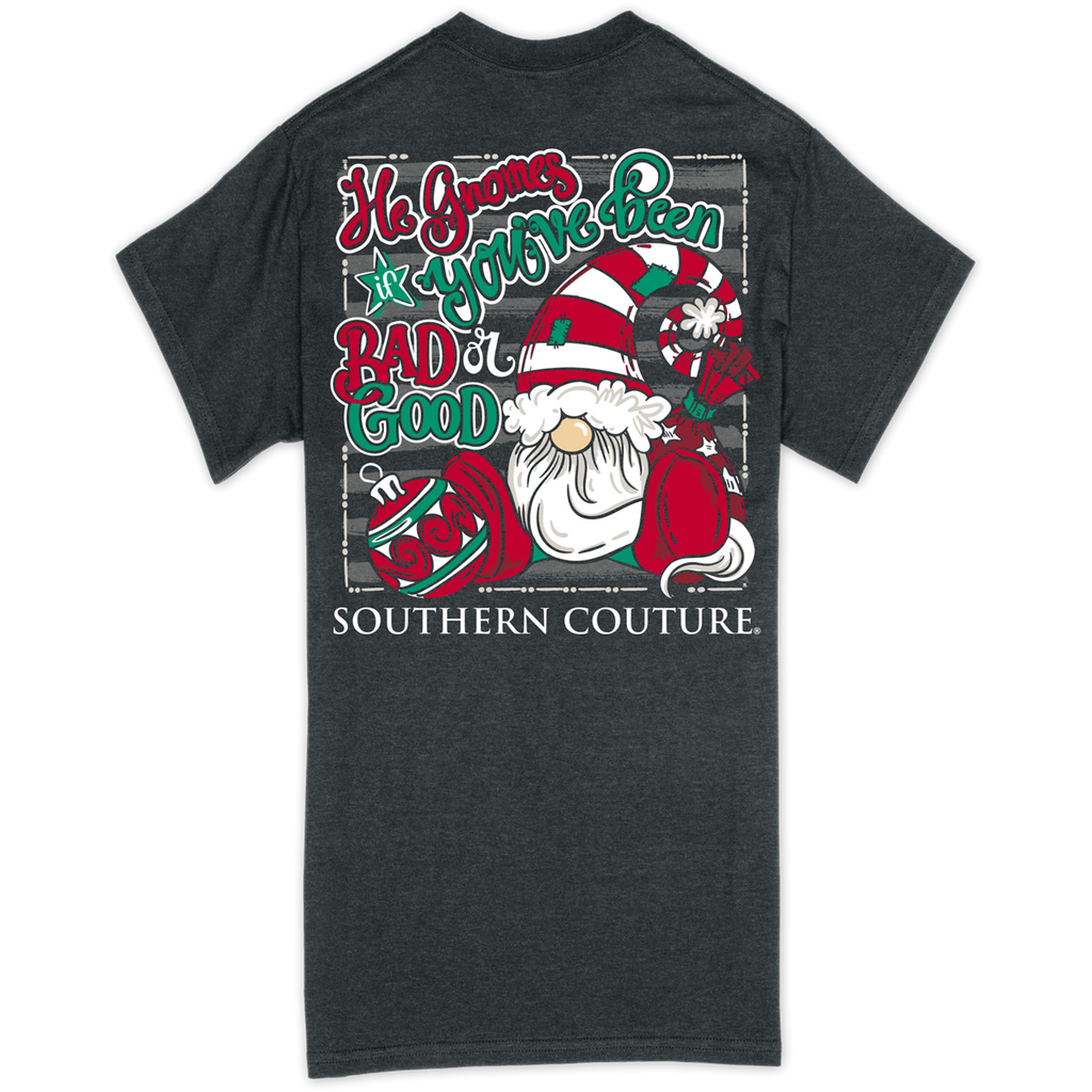 Southern Couture Classic Gnomes Bad or Good Holiday - Adult & Kids T-Shirts, Sweatshirts & Hoodies apparel design preview 1
