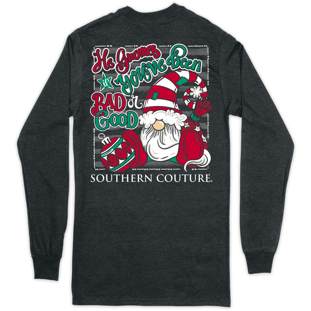 Southern Couture Classic Gnomes Bad or Good Holiday - Adult & Kids T-Shirts, Sweatshirts & Hoodies apparel design preview 1