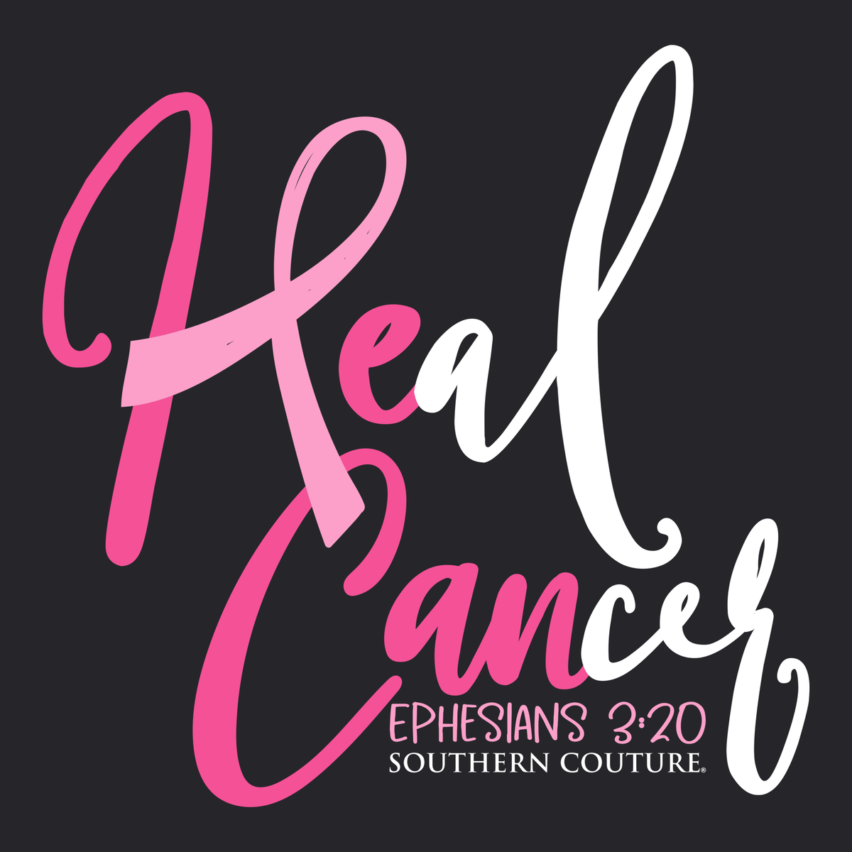 Southern Couture Heal Cancer Soft - Adult & Kids T-Shirts, Sweatshirts & Hoodies apparel design preview 2