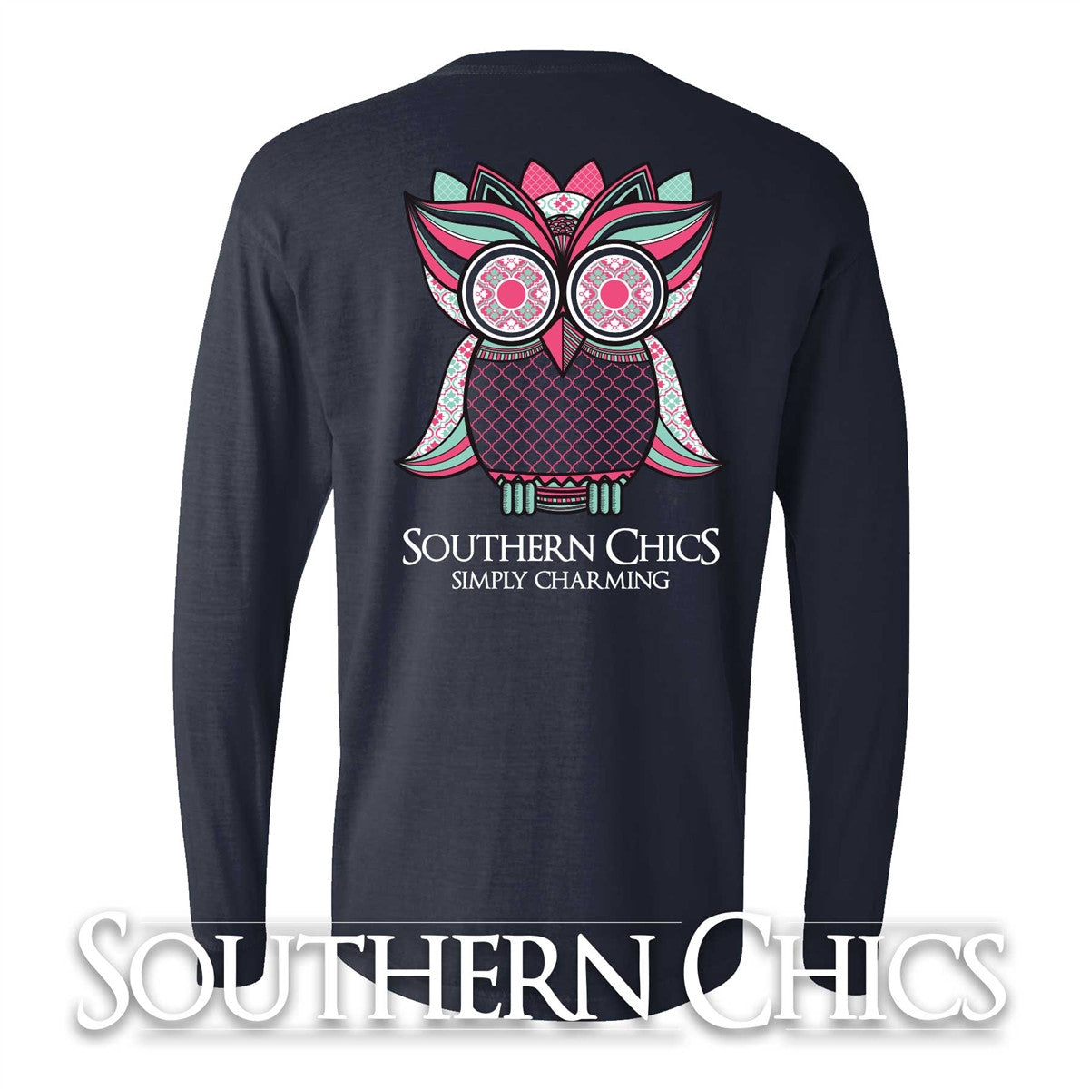SALE Southern Chics Charming Preppy Owl Bow Girlie - Adult & Kids T-Shirts, Sweatshirts & Hoodies apparel design preview 1