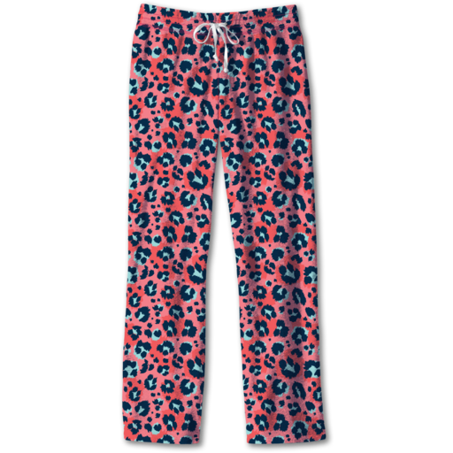 Southern Couture Preppy Coral Leopard Lounge Pants - Adult & Kids T-Shirts, Sweatshirts & Hoodies apparel design preview 1