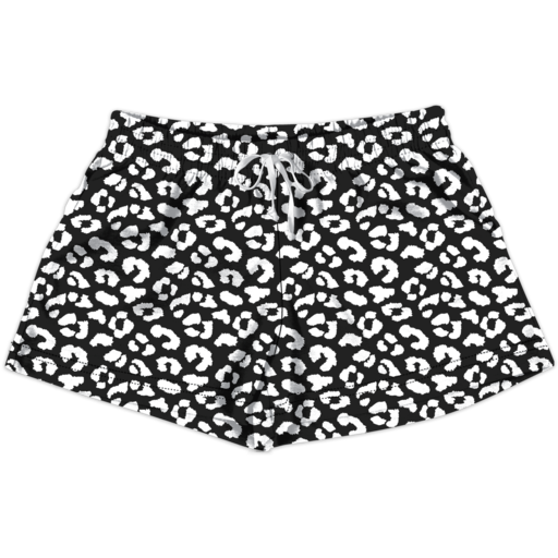 Southern Couture Black/White Leopard Lounge Shorts - Adult & Kids T-Shirts, Sweatshirts & Hoodies apparel design preview 1