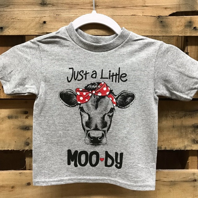 Southern Chics Funny Just a Little Moody Bandana Cow - Adult & Kids T-Shirts, Sweatshirts & Hoodies apparel design preview 1