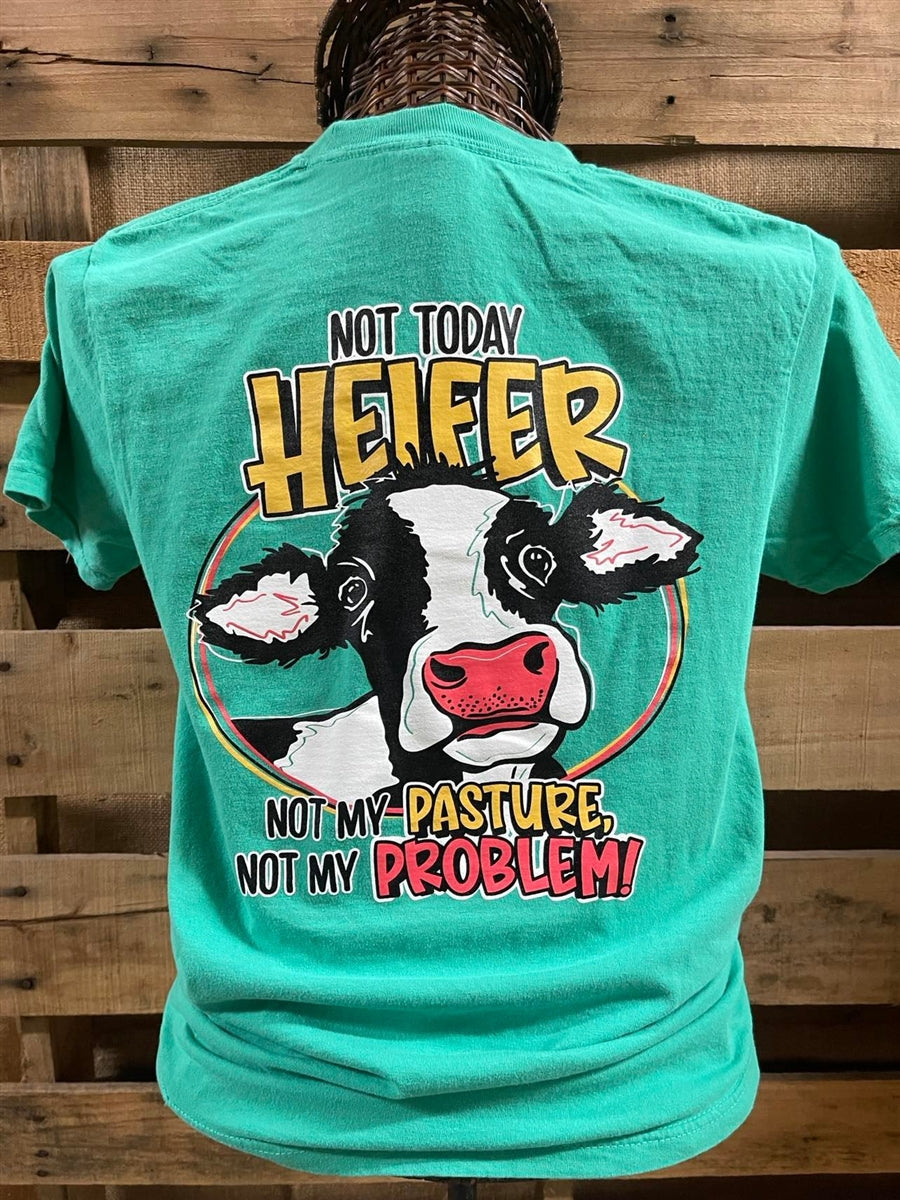 Southern Chics Not Today Heifer Cow Comfort Colors - Adult & Kids T-Shirts, Sweatshirts & Hoodies apparel design preview 2