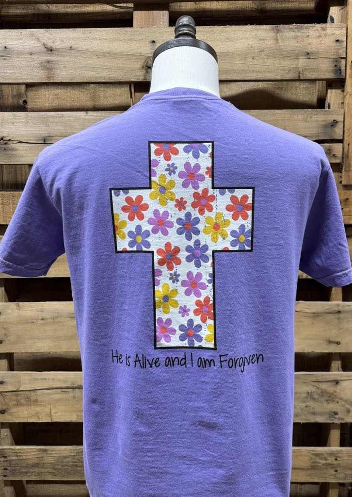 Southern Chics I Am Forgiven Easter - Adult & Kids T-Shirts, Sweatshirts & Hoodies apparel design preview 1