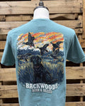 Backwoods Born Raised Sunset Lab Comfort Colors - Adult & Kids T-Shirts, Sweatshirts & Hoodies apparel design preview 1