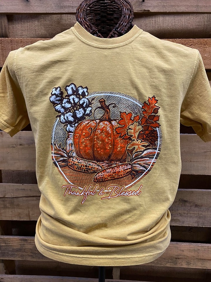 SALE Southern Chics Apparel Thankful Blessed Pumpkin - Adult & Kids T-Shirts, Sweatshirts & Hoodies apparel design preview 1
