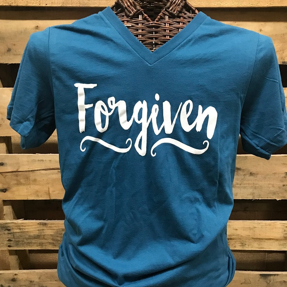 Southern Chics Apparel Forgiven V-Neck Canvas Girlie - Adult & Kids T-Shirts, Sweatshirts & Hoodies apparel design preview 1