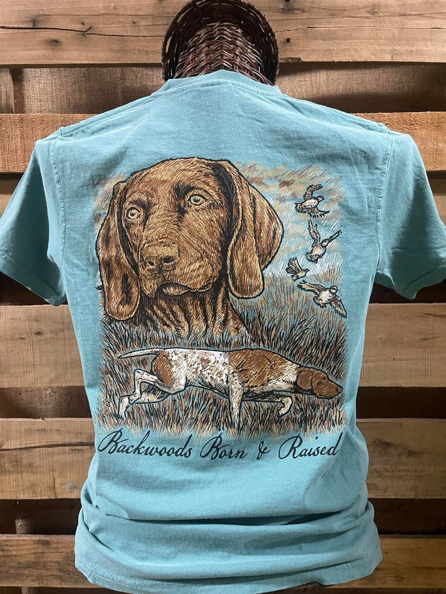 Backwoods Born Raised Duck Dog Comfort Colors - Adult & Kids T-Shirts, Sweatshirts & Hoodies apparel design preview 2