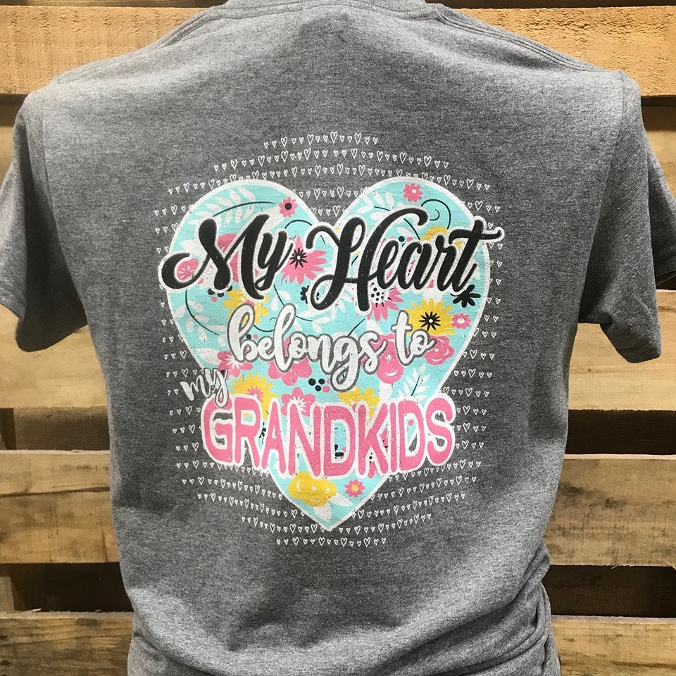 Southern Chics My Heart Belongs to Grandkids Nana - Adult & Kids T-Shirts, Sweatshirts & Hoodies apparel design preview 1
