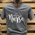 Southern Chics Apparel Nurse Nursing Heartbeat V-Neck - Adult & Kids T-Shirts, Sweatshirts & Hoodies apparel design preview 1