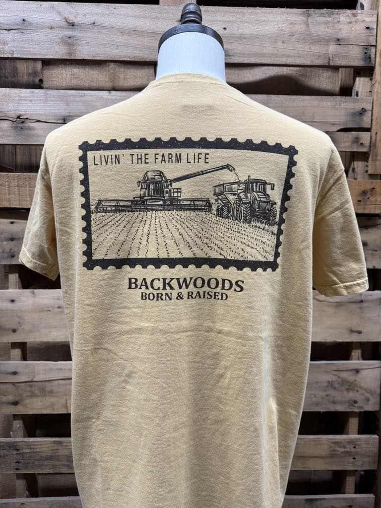 Backwoods Born Raised Farm Comfort Colors - Adult & Kids T-Shirts, Sweatshirts & Hoodies apparel design preview 2