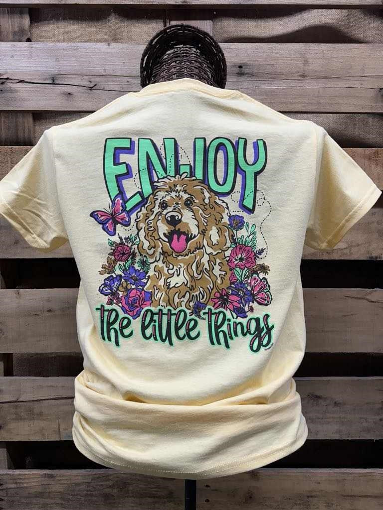 Southern Chics Enjoy The Little Things Puppy - Adult & Kids T-Shirts, Sweatshirts & Hoodies apparel design preview 2