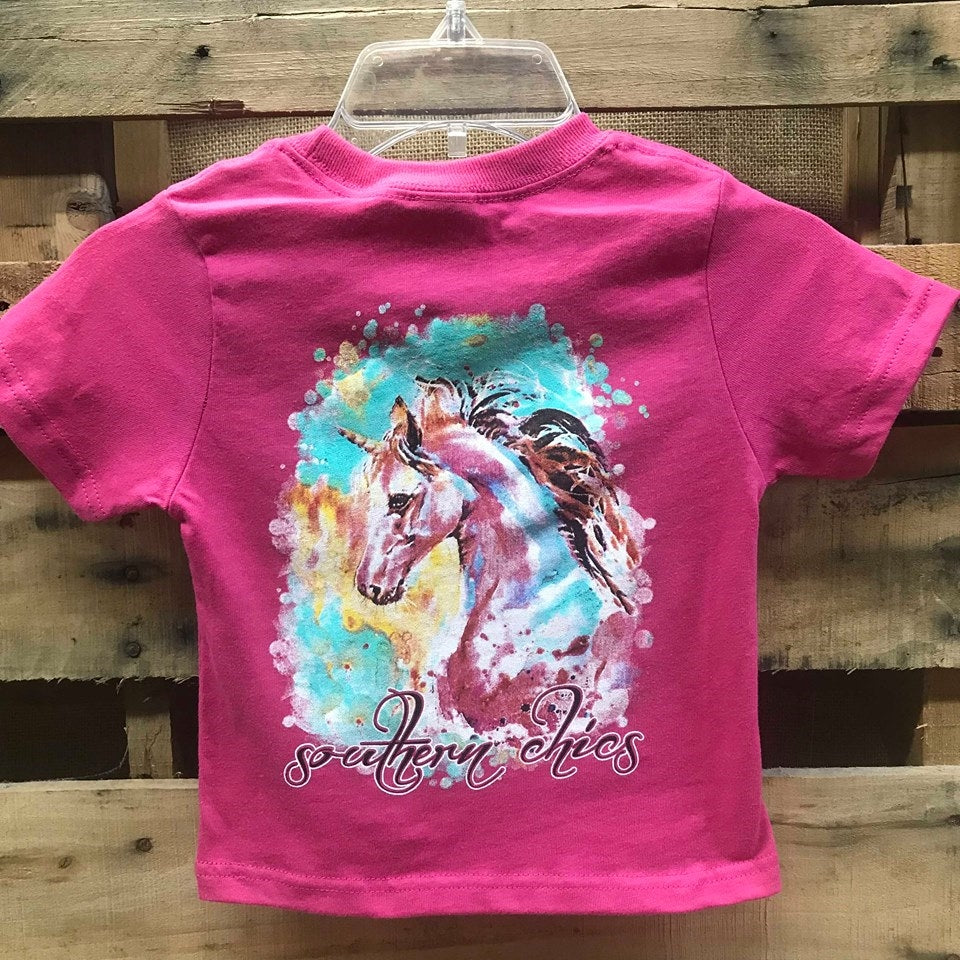 Southern Chics Watercolor Unicorn Toddler Youth - Adult & Kids T-Shirts, Sweatshirts & Hoodies apparel design preview 1