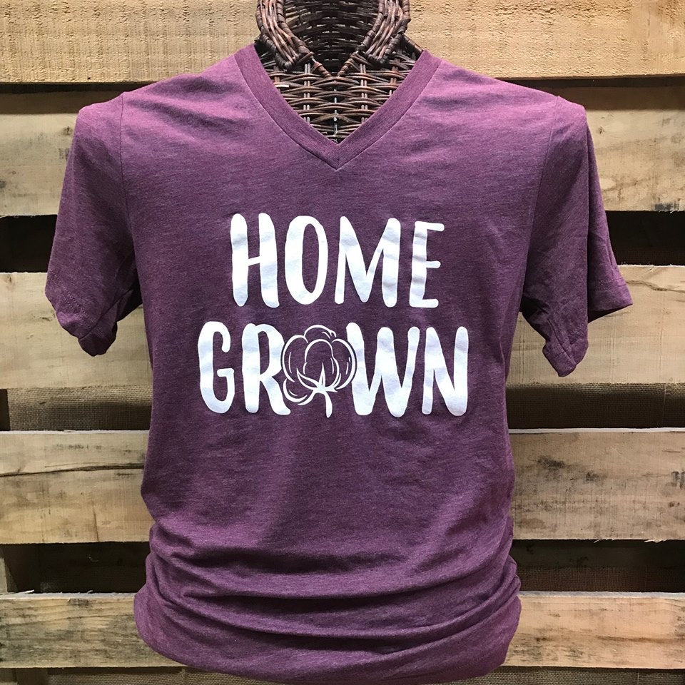 Southern Chics Apparel Home Grown Cotton V-Neck - Adult & Kids T-Shirts, Sweatshirts & Hoodies apparel design preview 1