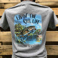Backwoods South Waters Livin' Fish Fishing Bright - Adult & Kids T-Shirts, Sweatshirts & Hoodies apparel design preview 1