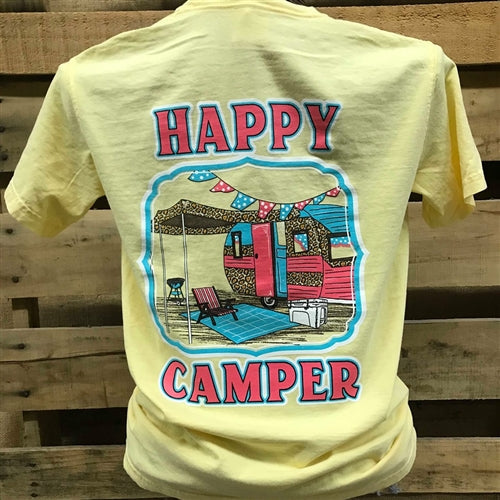 SALE Southern Chics Happy Camper Leopard Comfort - Adult & Kids T-Shirts, Sweatshirts & Hoodies apparel design preview 1