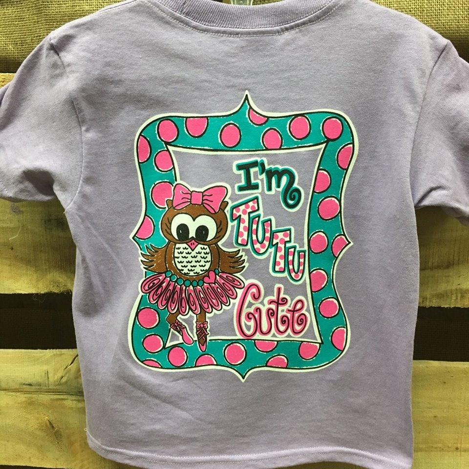Southern Chics Funny I'm Tutu Cute Owl Ballet Bow - Adult & Kids T-Shirts, Sweatshirts & Hoodies apparel design preview 2