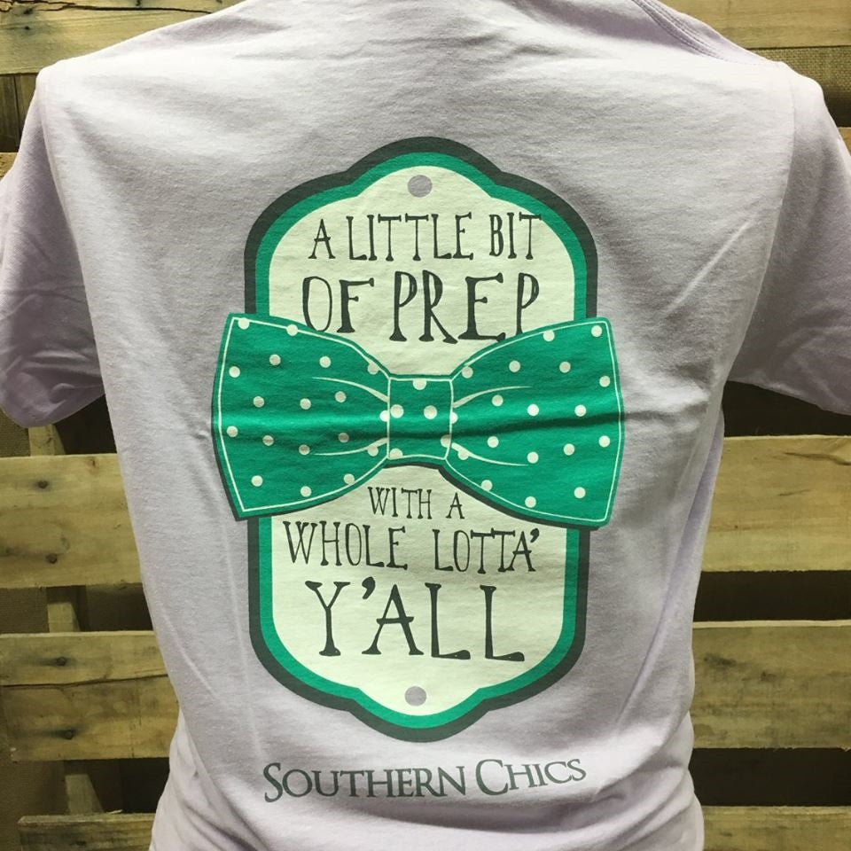 Southern Chics Lil Bit of Prep Whole Lot Y'all Bow - Adult & Kids T-Shirts, Sweatshirts & Hoodies apparel design preview 1