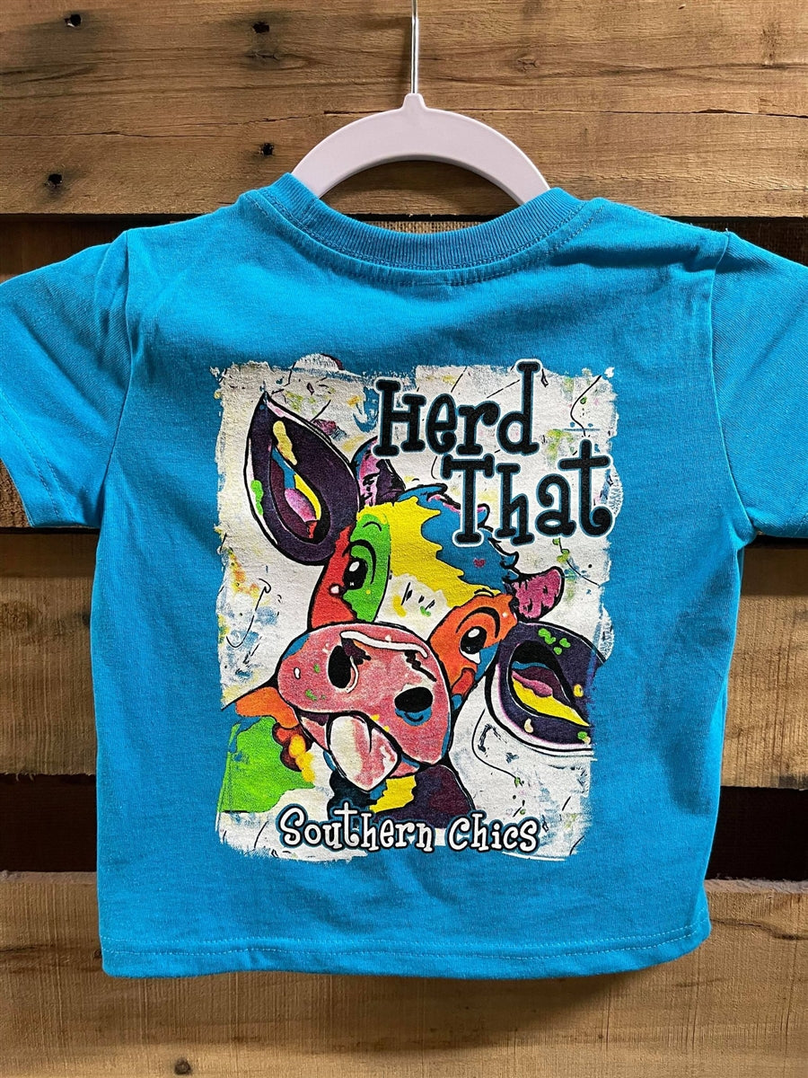 Southern Chics Herd That Watercolor Cow Toddler Youth - Adult & Kids T-Shirts, Sweatshirts & Hoodies apparel design preview 1