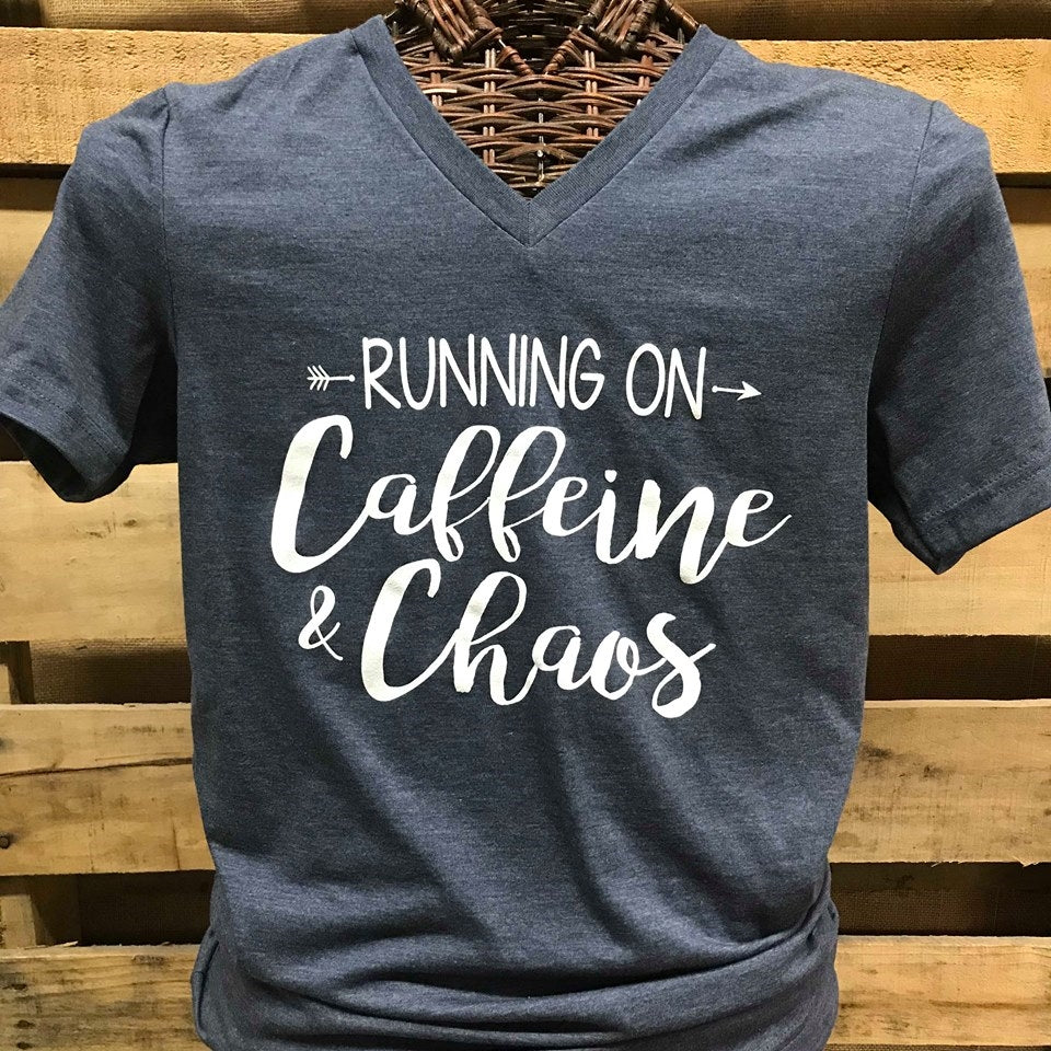 Southern Chics Apparel Running on Caffeine Chaos - Adult & Kids T-Shirts, Sweatshirts & Hoodies apparel design preview 1