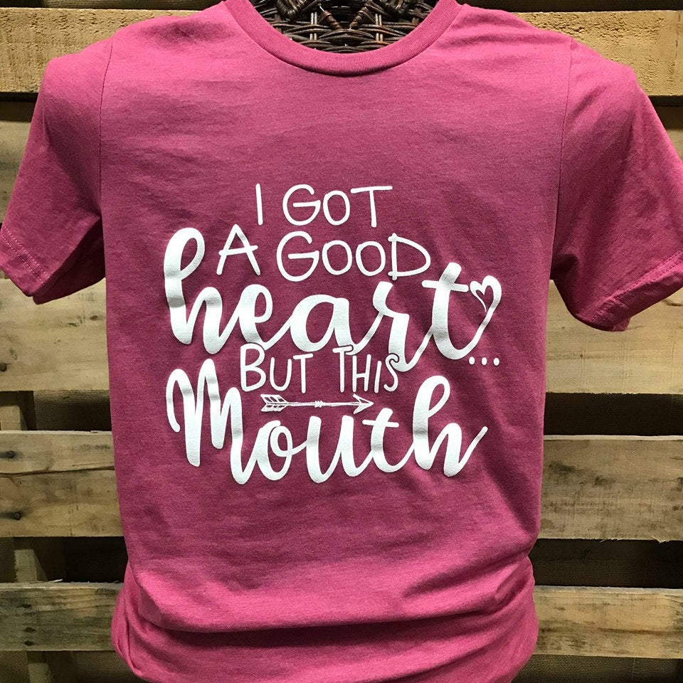 Southern Chics Apparel Got a Good Heart but Bless - Adult & Kids T-Shirts, Sweatshirts & Hoodies apparel design preview 1