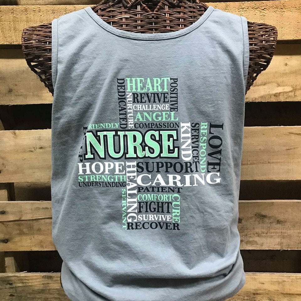SALE Southern Chics Comfort Colors Dedicated Nurse - Adult & Kids T-Shirts, Sweatshirts & Hoodies apparel design preview 1