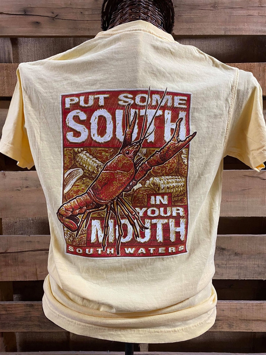South Waters Put Some in Your Mouth Crawfish Comfort - Adult & Kids T-Shirts, Sweatshirts & Hoodies apparel design preview 2