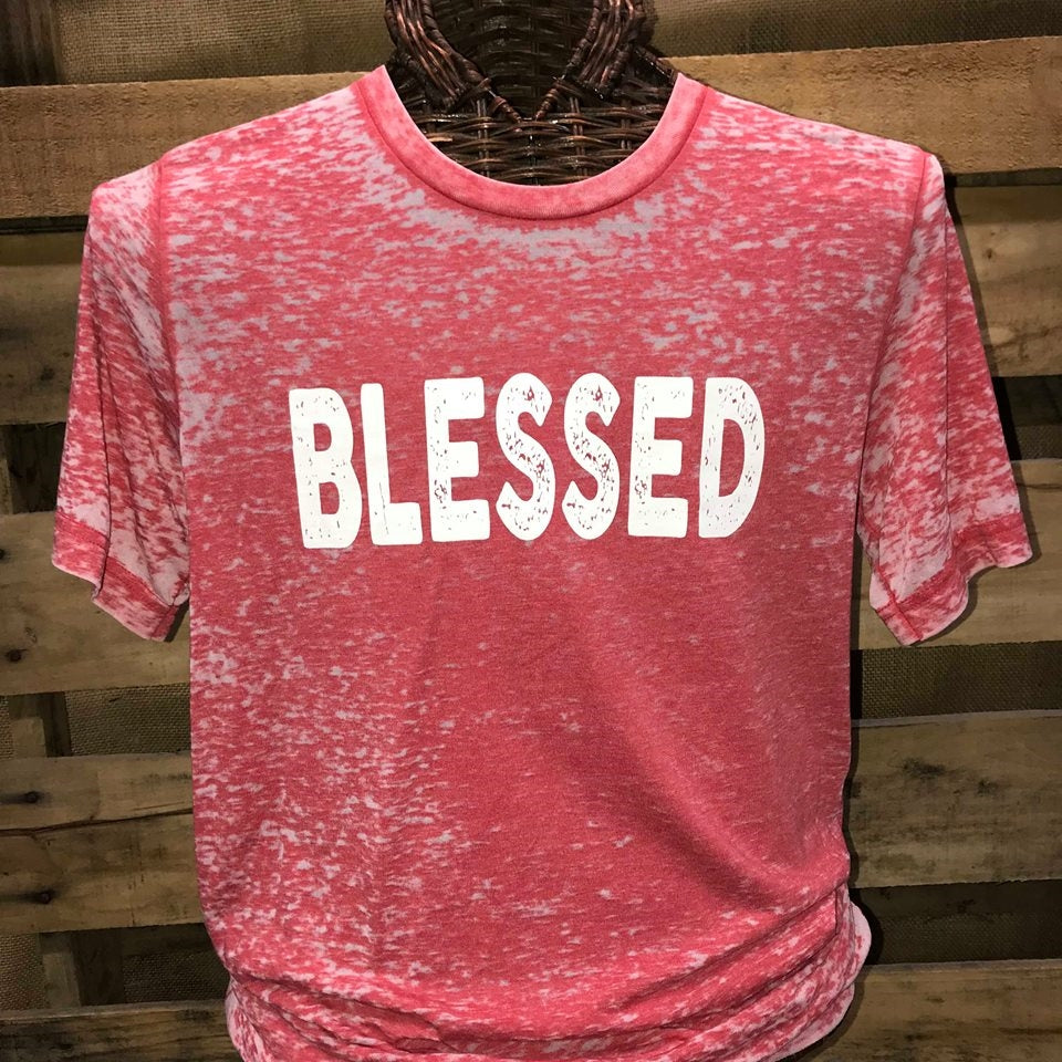 Southern Chics Apparel Blessed Acid Wash Canvas - Adult & Kids T-Shirts, Sweatshirts & Hoodies apparel design preview 1