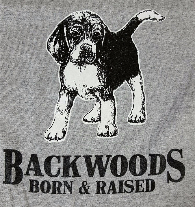 Backwoods Born Raised Dog Puppy Beagle Bright Unisex - Adult & Kids T-Shirts, Sweatshirts & Hoodies apparel design preview 1