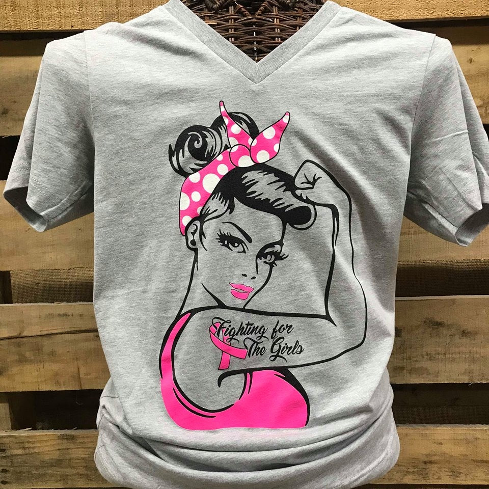 Southern Chics Breast Cancer Pink Ribbon Canvas - Adult & Kids T-Shirts, Sweatshirts & Hoodies apparel design preview 2