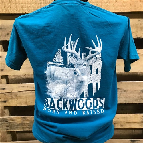 Backwoods Deer Scene Hunt Buck Comfort Colors - Adult & Kids T-Shirts, Sweatshirts & Hoodies apparel design preview 1