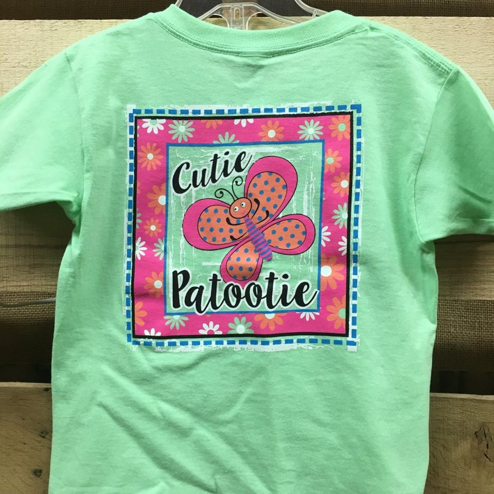 Southern Chics Funny Cutie Patootie Butterfly Toddler - Adult & Kids T-Shirts, Sweatshirts & Hoodies apparel design preview 1