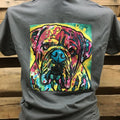 Backwoods Watercolor Dog Bulldog Bright - Adult & Kids T-Shirts, Sweatshirts & Hoodies apparel design preview 1
