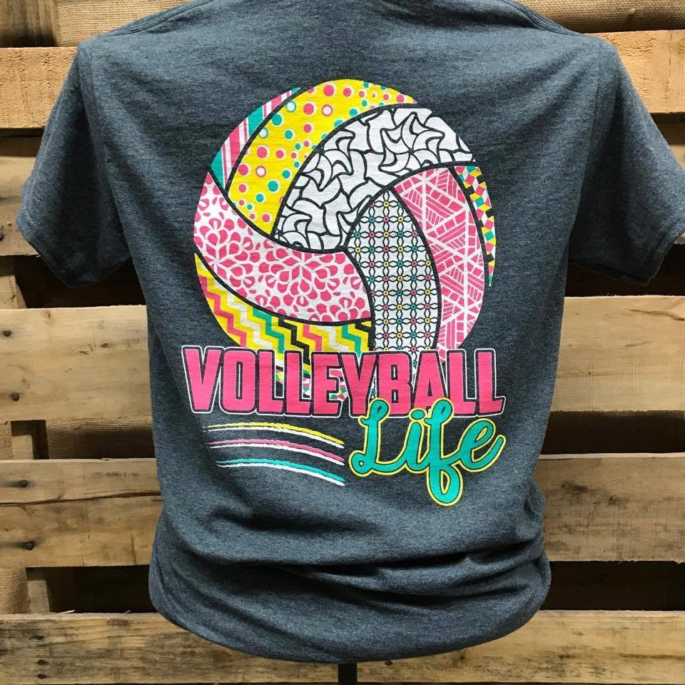 Southern Chics Volleyball Life Sports Girlie Bright - Adult & Kids T-Shirts, Sweatshirts & Hoodies apparel design preview 2