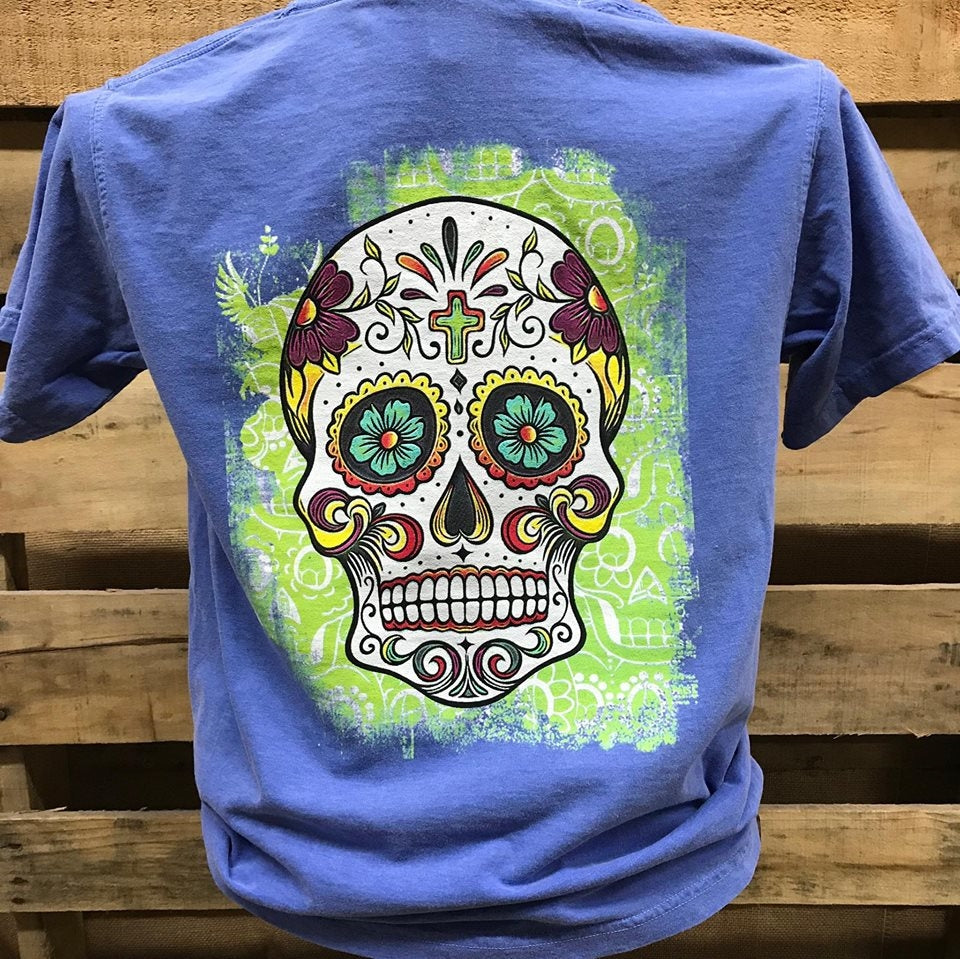 Southern Chics Apparel Sugar Skull Comfort Colors - Adult & Kids T-Shirts, Sweatshirts & Hoodies apparel design preview 1