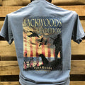 Backwoods Traditions Duck Hunt Dog USA Flag Bright - Adult & Kids T-Shirts, Sweatshirts & Hoodies apparel design preview 1