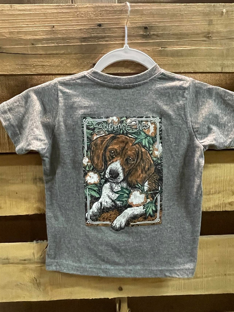 Backwoods Born Raised Beagle Dog in Cotton Bright - Adult & Kids T-Shirts, Sweatshirts & Hoodies apparel design preview 1