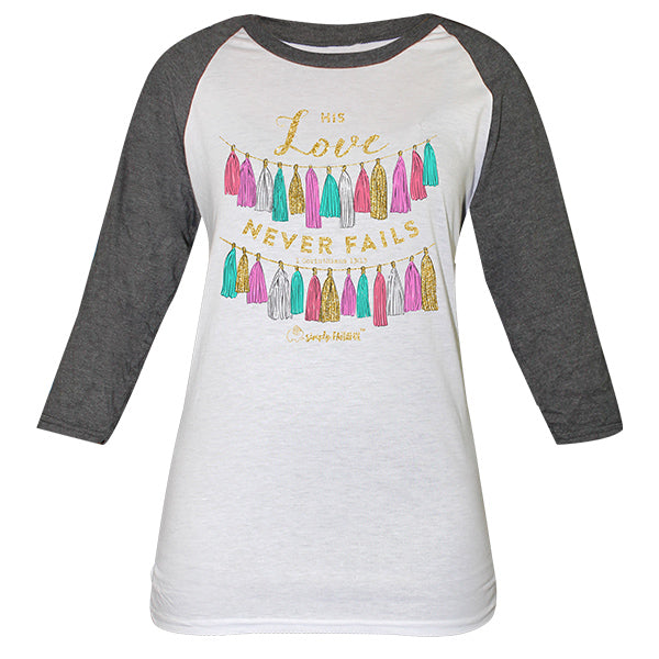 SALE Simply Faithful By Southern His Love Never Fails - Adult & Kids T-Shirts, Sweatshirts & Hoodies apparel design preview 1