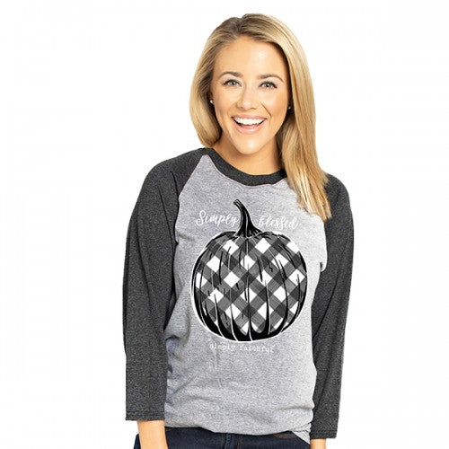 Simply Faithful By Southern Blessed Plaid Pumpkin - Adult & Kids T-Shirts, Sweatshirts & Hoodies apparel design preview 1