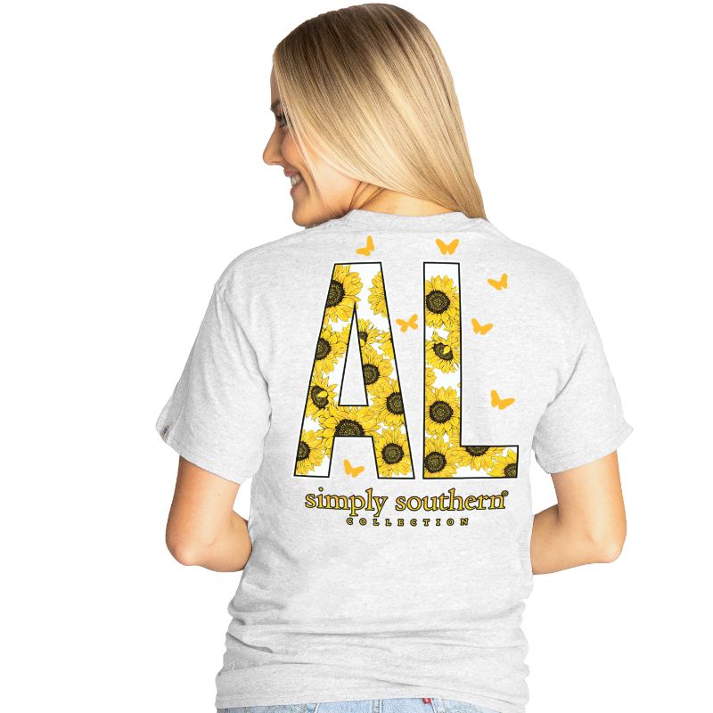 Simply Southern Preppy Alabama Sunflower - Adult & Kids T-Shirts, Sweatshirts & Hoodies apparel design preview 1