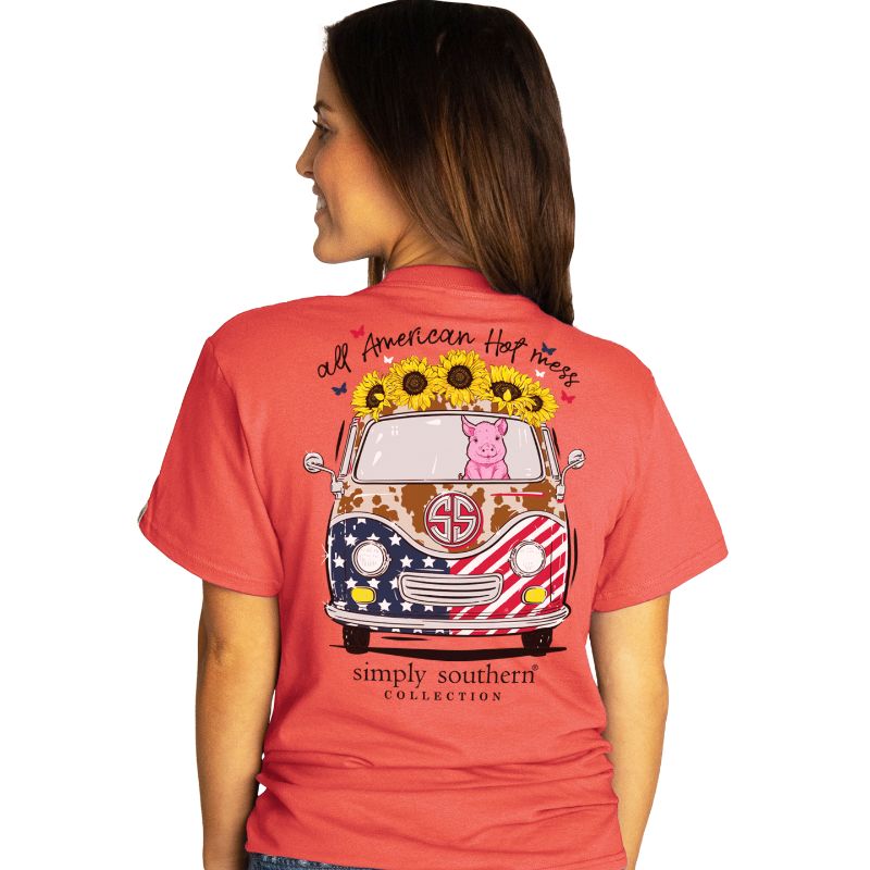 SALE Simply Southern All American Hot Mess USA Pig - Adult & Kids T-Shirts, Sweatshirts & Hoodies apparel design preview 1