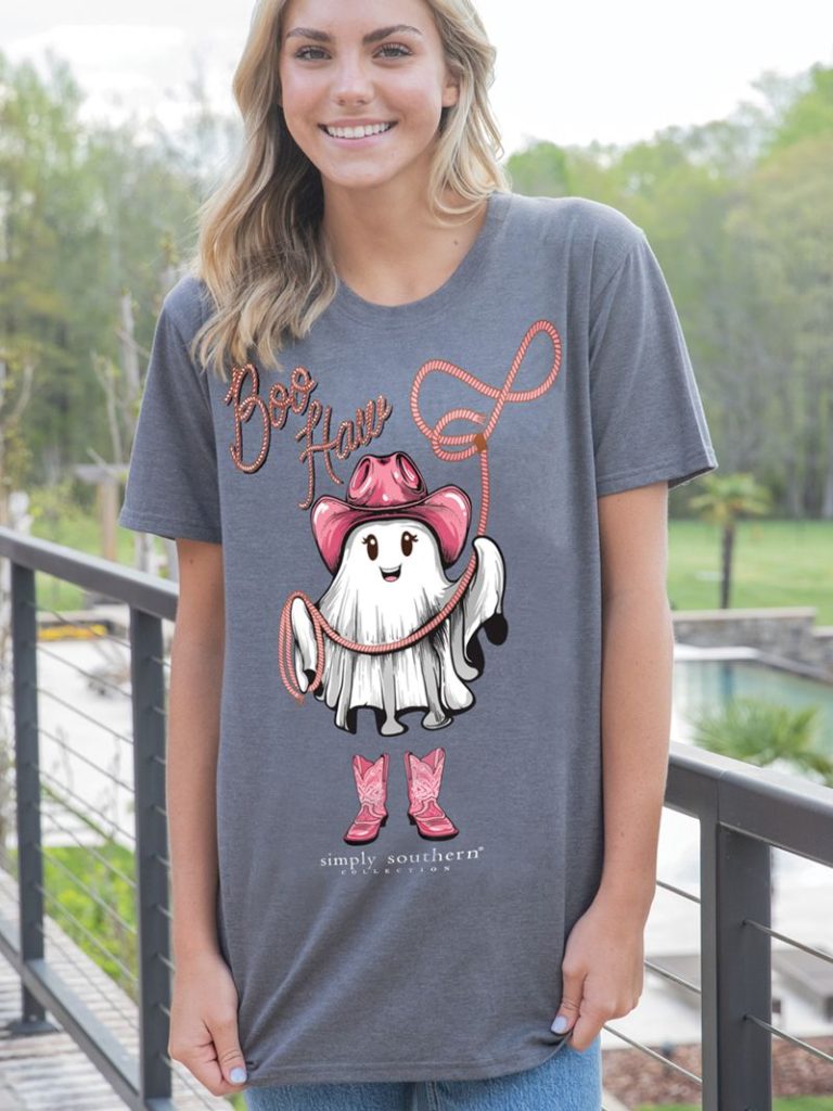 Simply Southern Boo Haw Ghost Fall - Adult & Kids T-Shirts, Sweatshirts & Hoodies apparel design preview 1